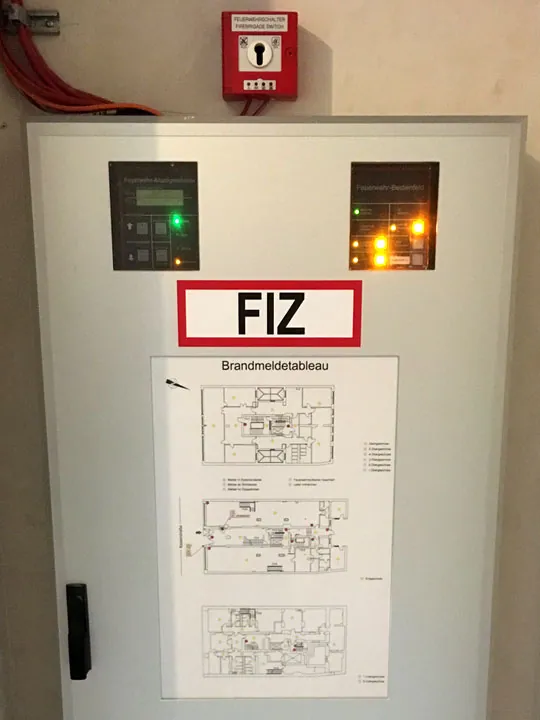 Brandmeldeanlage | Feuerwehrangriffspunkt (FIZ) in einem Objekt in Frankfurt a.M.
