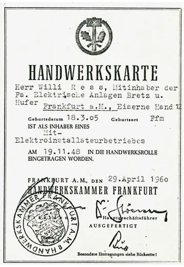 Handwerkskarte (1960)
